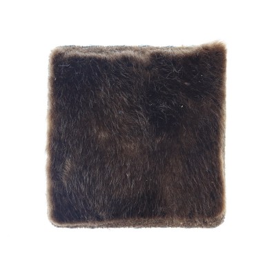 Quadrato In Ecopelliccia Cm 15x15 Marrone