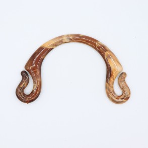 Manici Pipoca 18,5x12 Cm. Coppia Corno Marmorizzato