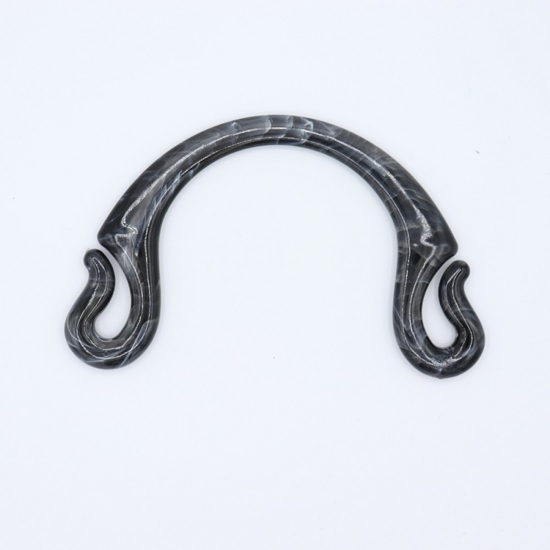 Manici Pipoca 18,5x12 Cm. Coppia Antracite Marmorizzato