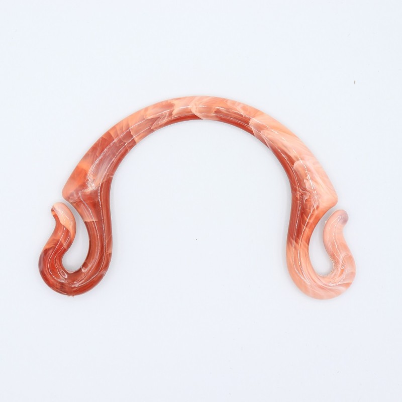 Manici Pipoca 18,5x12 Cm. Coppia Salmone Marmorizzato