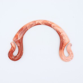 Manici Pipoca 18,5x12 Cm. Coppia Salmone Marmorizzato