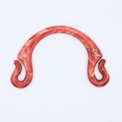 Manici Pipoca 18,5x12 Cm. Coppia Bordeaux Marmorizzato