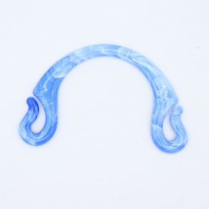 Manici Pipoca 18,5x12 Cm. Coppia Azzurro Marmorizzato