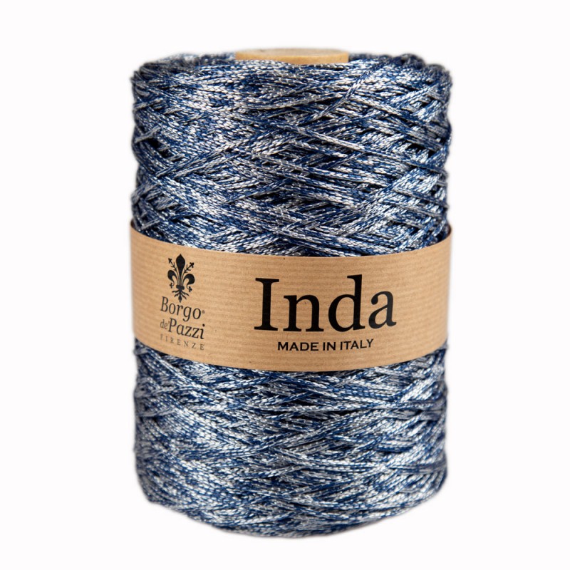Cordino Inda 500 grammi Argento Blu Melange 13