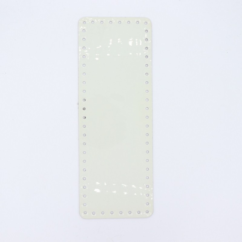 Striscia Ecopelle Lucida Cm 12x33 Bianco Ghiaccio