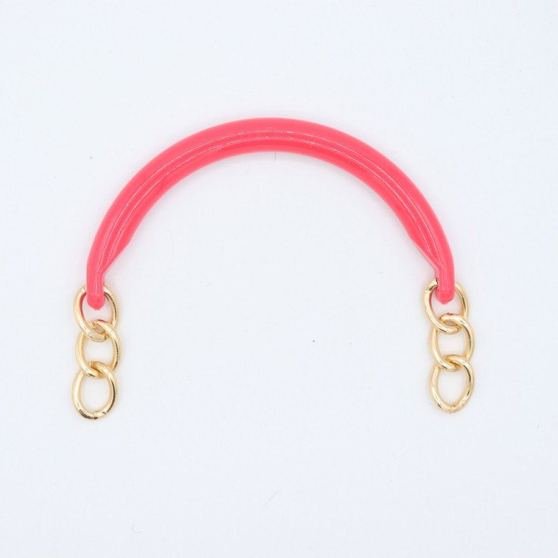 Manici Mezzaluna 15x12 Cm. Coppia Fucsia Catena Oro