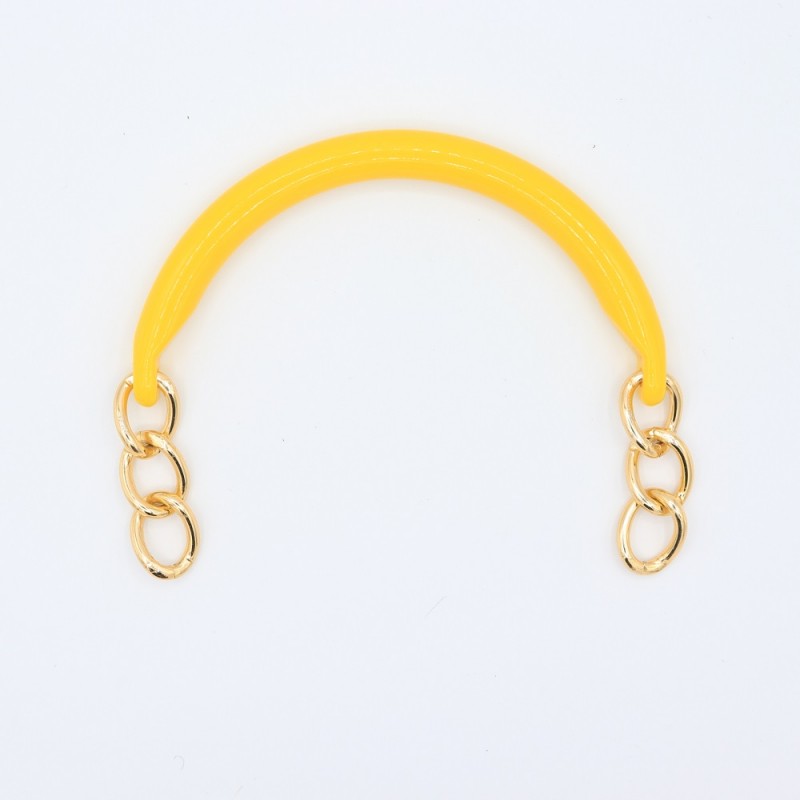 Manici Mezzaluna 15x12 Cm. Coppia Giallo Catena Oro