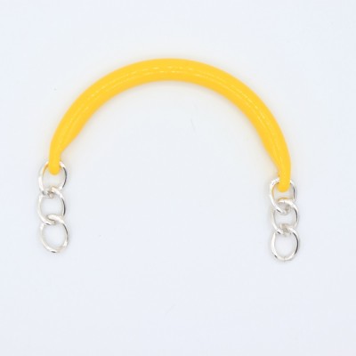 Manici Mezzaluna 15x12 Cm. Coppia Giallo Catena Argento