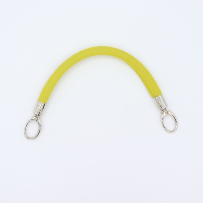 Manico In Neoprene Giallo Con Moschettoni Argento 30 Cm