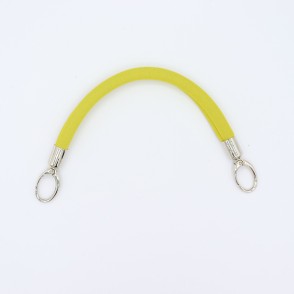 Manico In Neoprene Giallo Con Moschettoni Argento 30 Cm