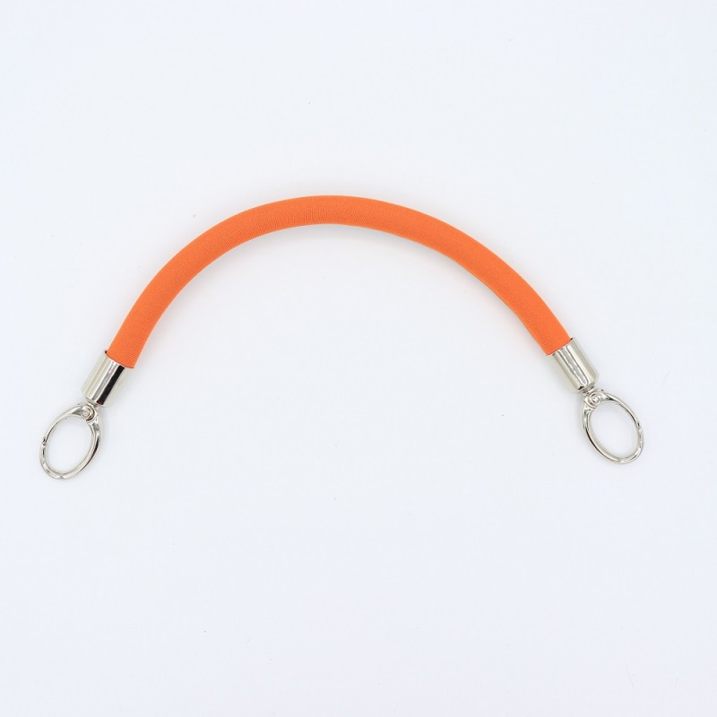 Manico In Neoprene Arancio Con Moschettoni Argento 30 Cm