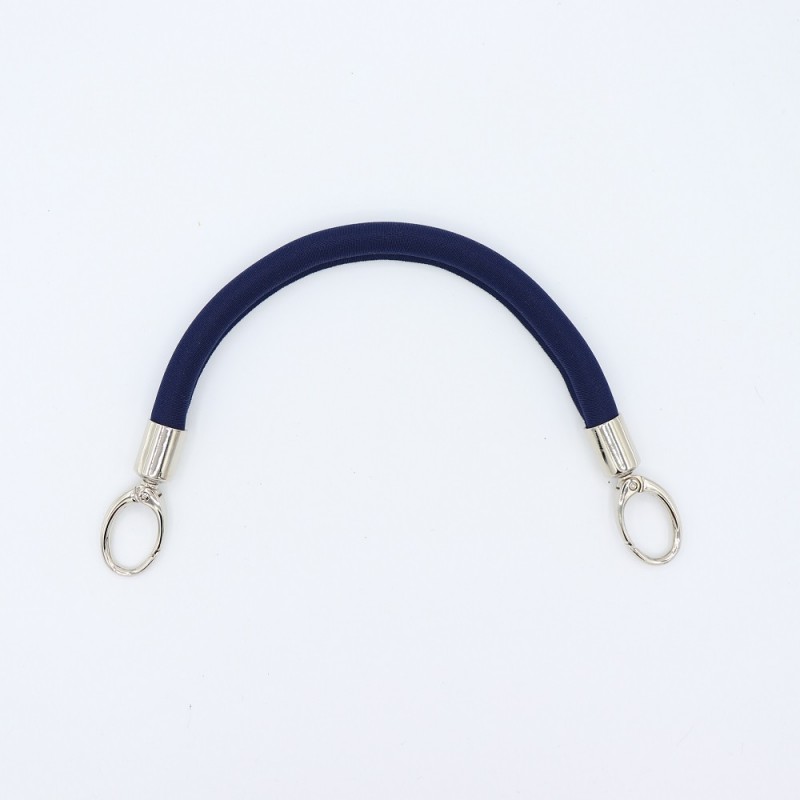 Manico In Neoprene Blu Con Moschettoni Argento 30 Cm