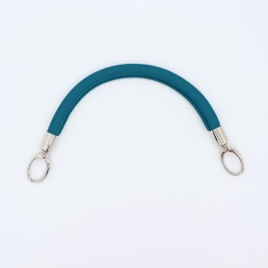 Manico In Neoprene Petrolio Con Moschettoni Argento 30 Cm