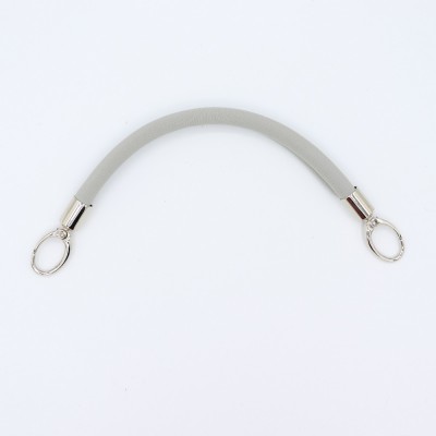 Manico In Neoprene Tortora Con Moschettoni Argento 30 Cm
