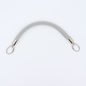 Manico In Neoprene Tortora Con Moschettoni Argento 30 Cm