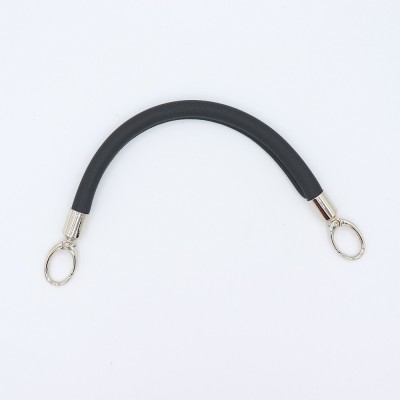 Manico In Neoprene Antracite Con Moschettoni Argento 30 Cm