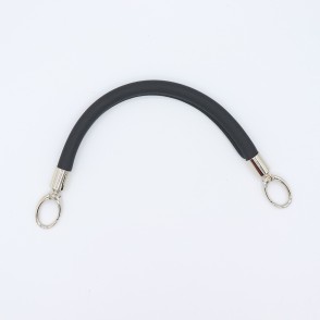 Manico In Neoprene Antracite Con Moschettoni Argento 30 Cm