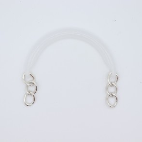 Manici Mezzaluna 15x12 Cm. Coppia Opale Catena Argento