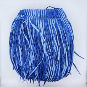 Frangia Di Rafia Made In Italy Altezza Cm 35 Blu Sfumato