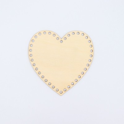 Fondo Cuore In Legno Cm 16,5x16