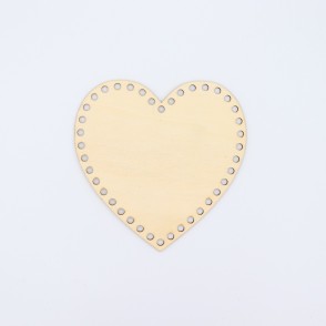 Fondo Cuore In Legno Cm 16,5x16