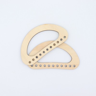 Manici In Legno 17x9 cm. Coppia