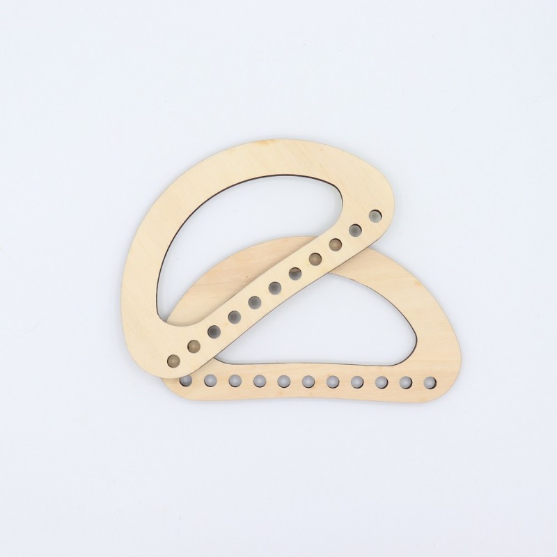 Manici In Legno 17x9 cm. Coppia
