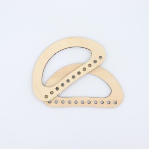 Manici In Legno 17x9 cm. Coppia