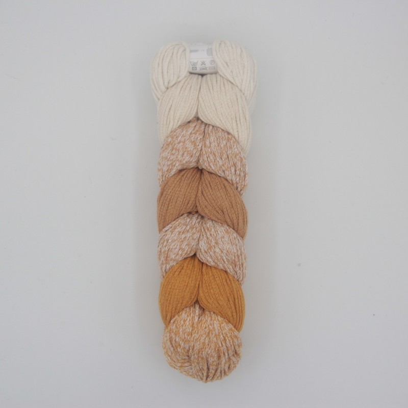 Gomitolo Cotone Riciclato Filato Treccia Mondial Colore 499