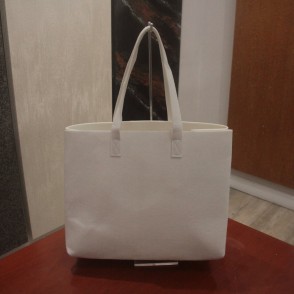 Borsa In Feltro Cm. 42x33x19 Bianco