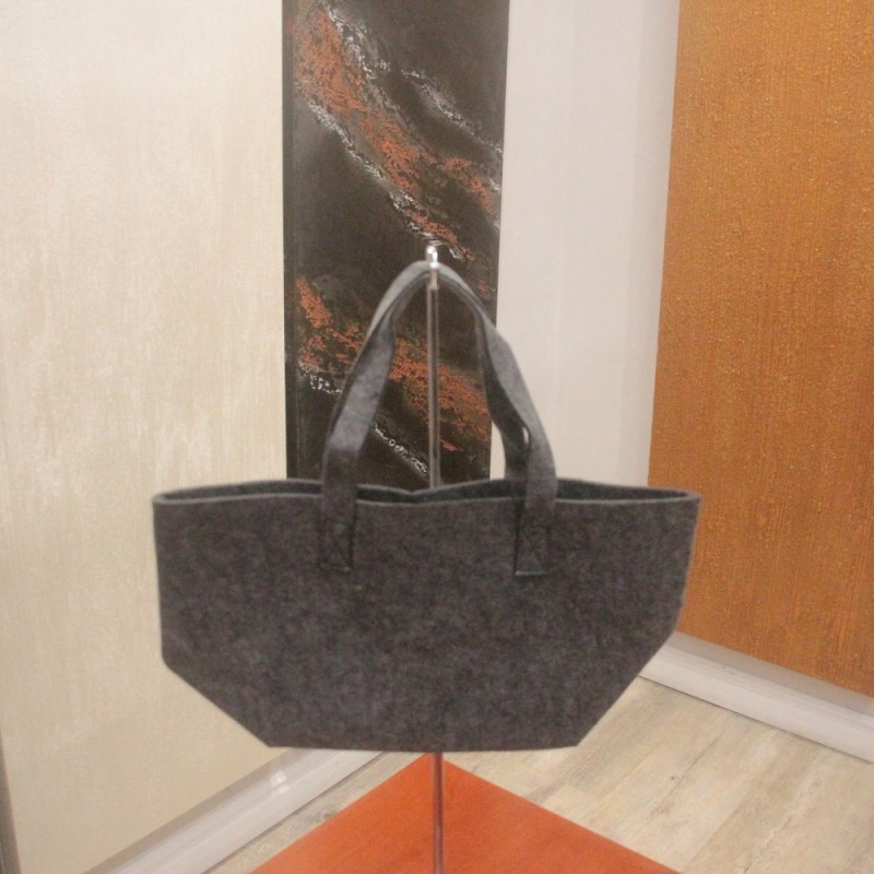 Borsa In Feltro Cm. 26x22x14 Grigio