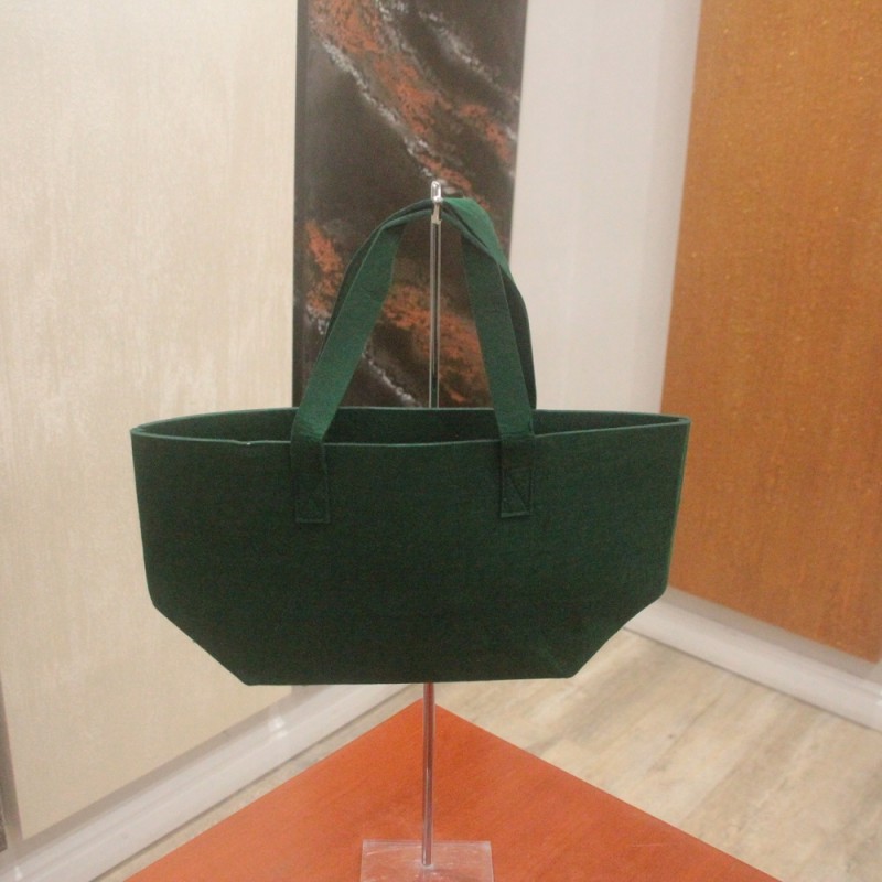 Borsa In Feltro Cm. 26x22x14 Verde Scuro