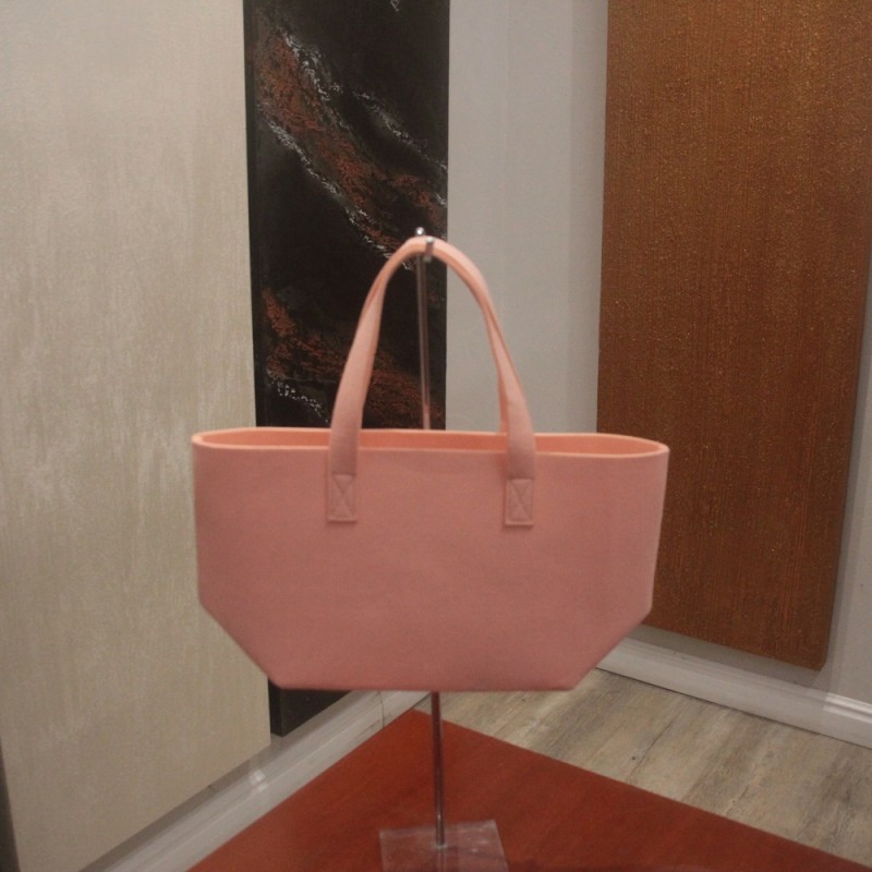 Borsa In Feltro Cm. 26x22x14 Rosa Pastello