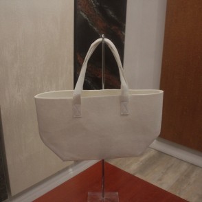 Borsa In Feltro Cm. 26x22x14 Bianco