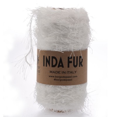 Cordino Peloso Inda Fur 250 grammi Bianco 4
