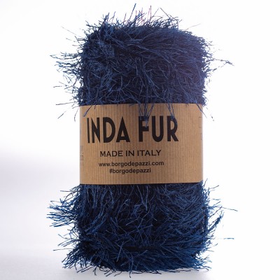 Cordino Peloso Inda Fur 250 grammi Blu 9