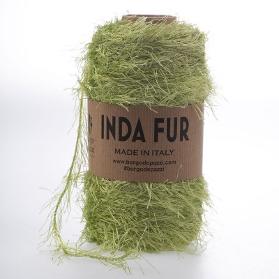 Cordino Peloso Inda Fur 250 grammi Verde Mela 21