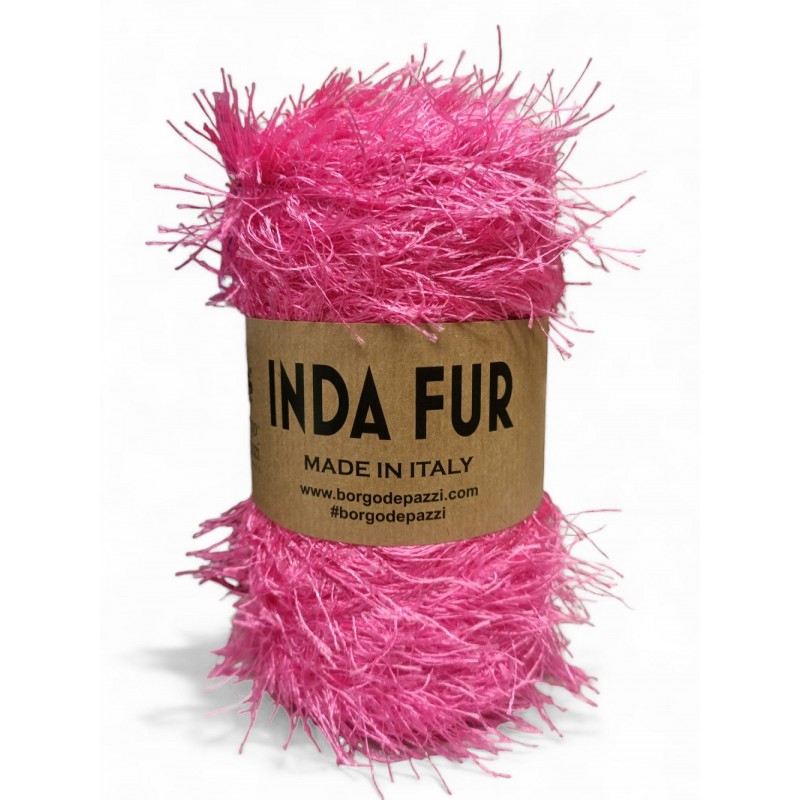 Cordino Peloso Inda Fur 250 grammi Fucsia 19