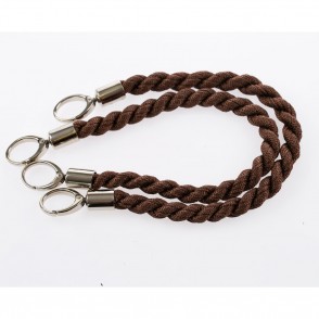 Manico Inda Marrone 27 Con Moschettoni Argento 50 Cm