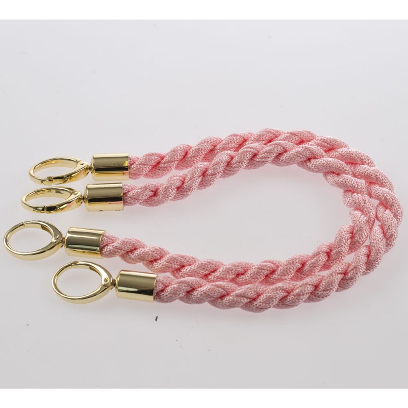 Manico Inda Rosa 28 Con Moschettoni Oro 50 Cm