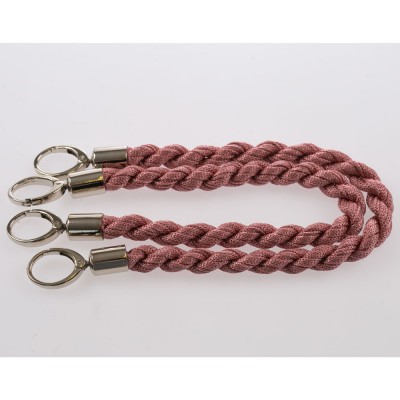 Manico Inda Rosa Antico 33 Con Moschettoni Argento 50 Cm