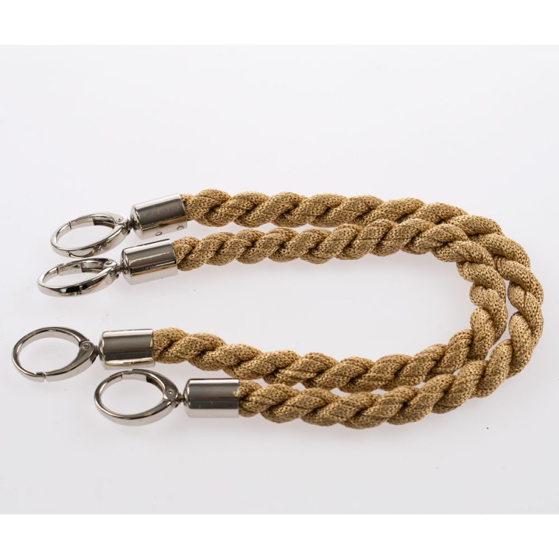 Manico Inda Oro 34 Con Moschettoni Argento 50 Cm