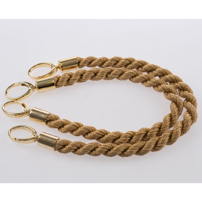 Manico Inda Oro 34 Con Moschettoni Oro 50 Cm