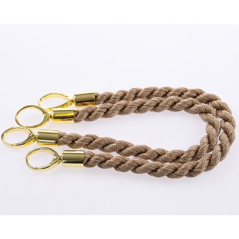 Manico Inda Beige 3 Con Moschettoni Oro 50 Cm