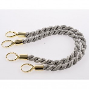 Manico Inda Argento 1 Con Moschettoni Oro 50 Cm