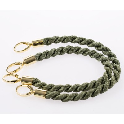 Manico Inda Verde Militare 36 Con Moschettoni Oro 50 Cm