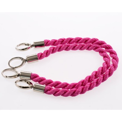 Manico Inda Fucsia 19 Con Moschettoni Argento 50 Cm