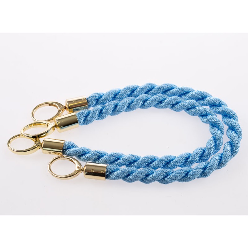 Manico Inda Celeste 29 Con Moschettoni Oro 50 Cm