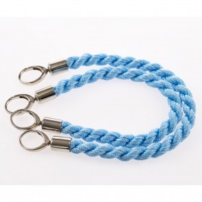 Manico Inda Celeste 29 Con Moschettoni Argento 50 Cm