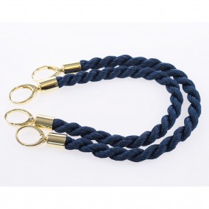 Manico Inda Blu 9 Con Moschettoni Oro 50 Cm